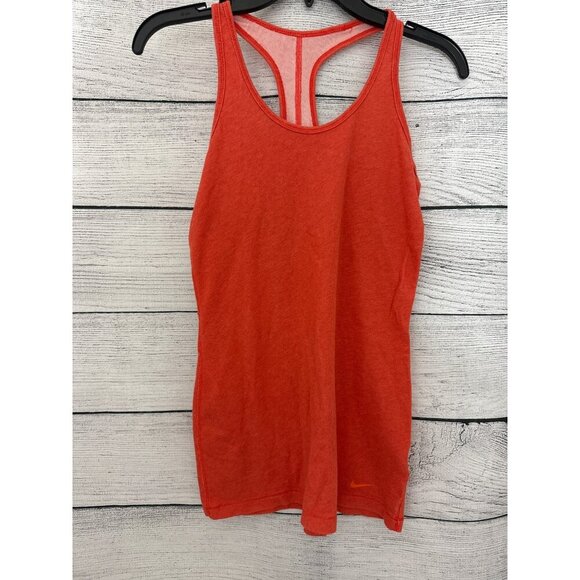 Nike Dri Fit Slim Fit Orange Tank Size M - Picture 1 of 2